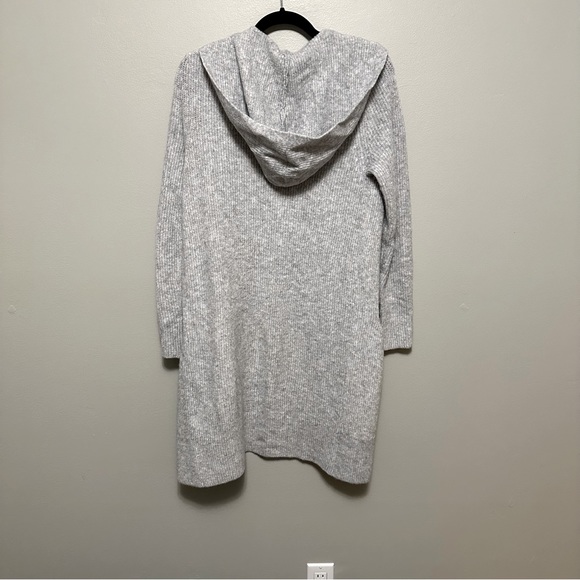 GAP Grey Ribbed Hooded Long Cardigan - Picture 5 of 5